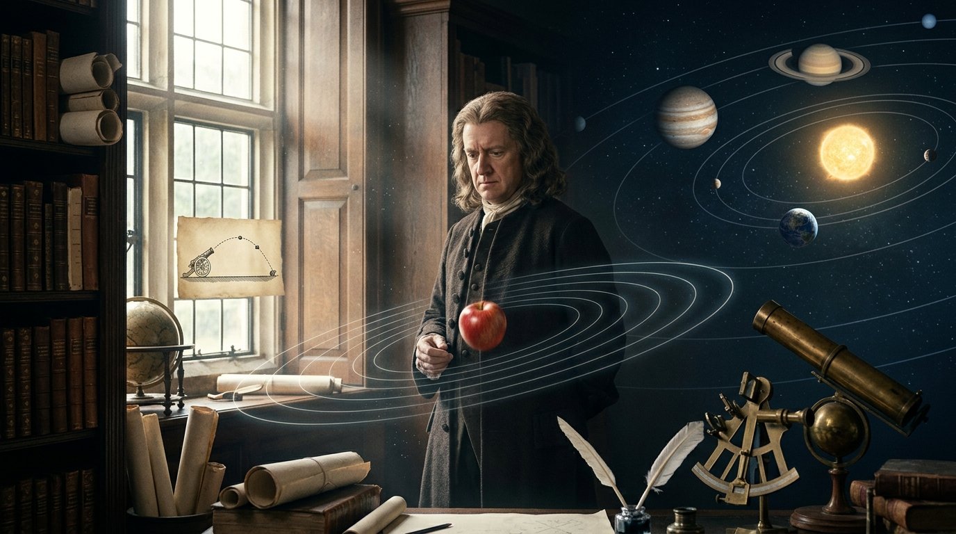 As 3 Leis de Newton: como um homem sozinho reescreveu as regras do movimento do universo