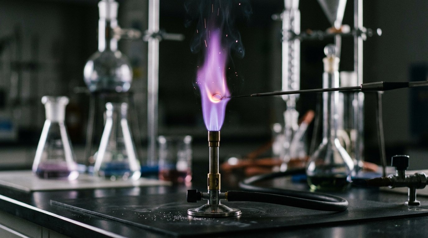Fogo roxo existe de verdade — e a química por trás dele é mais rara do que você imagina