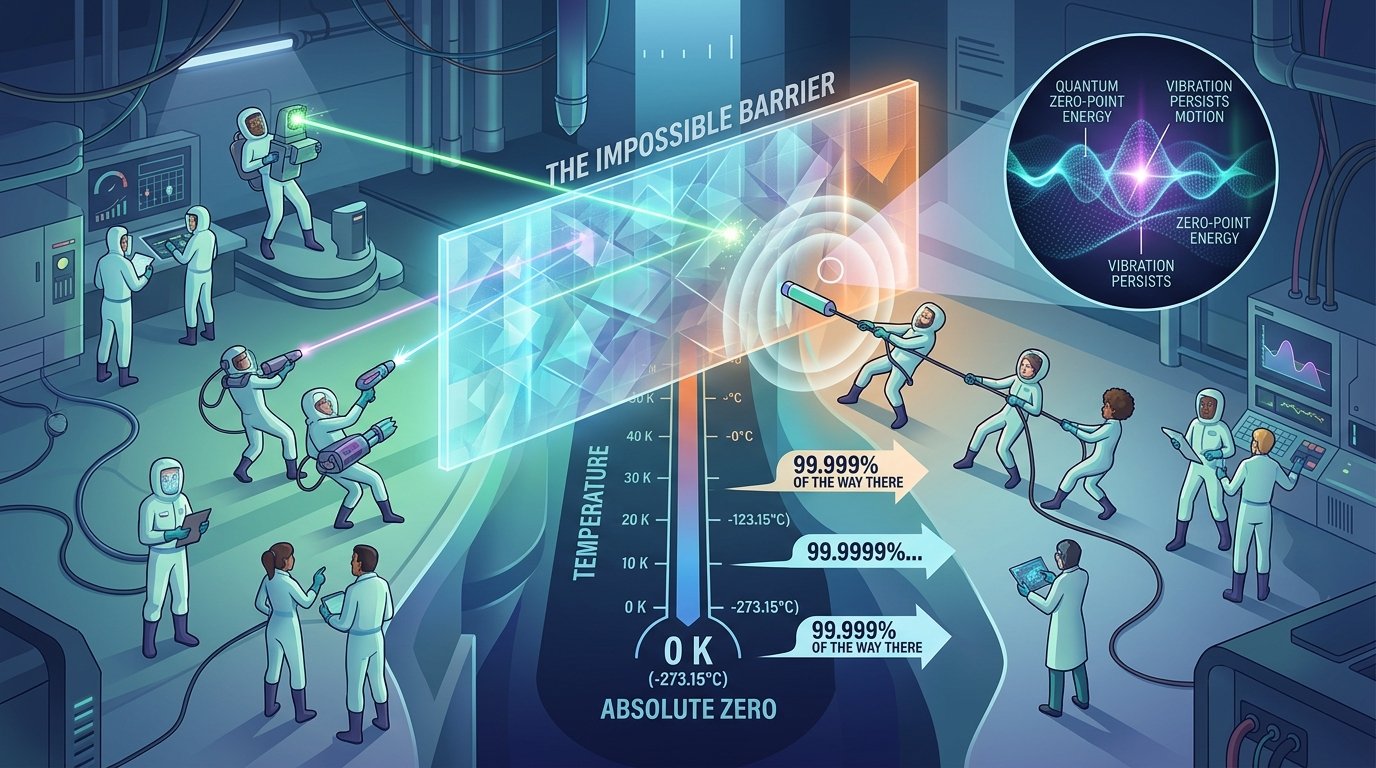 O zero absoluto existe — mas a ciência já provou que é impossível de alcançar (e o motivo é bizarro)